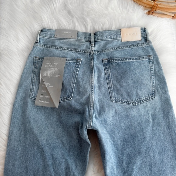 Everlane The ’90s Cheeky Jean Straight Leg Vintage Mid Blue High Waisted 30 NEW - Picture 7 of 14